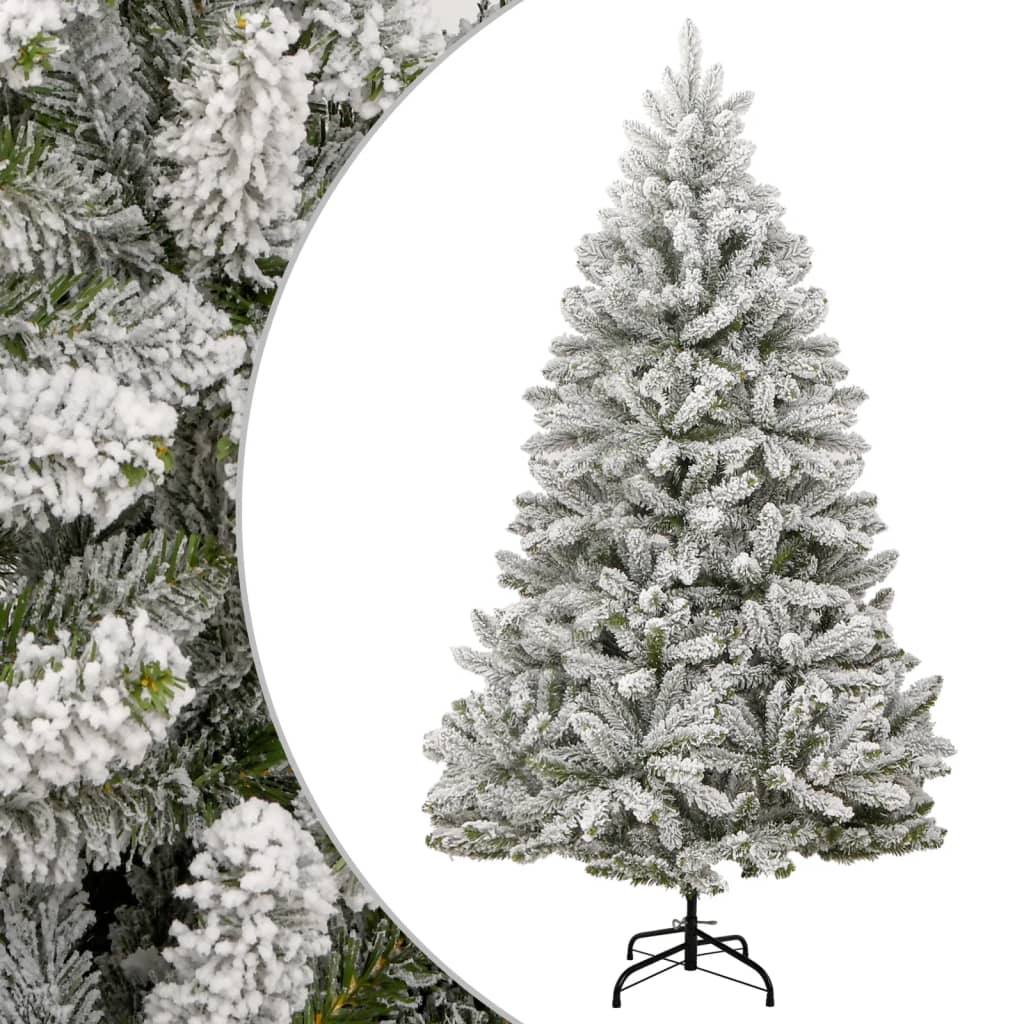 Artificial Christmas Tree 270 cm 300 LEDs Warm White Green and White Ø 128 x 270 cm without LED