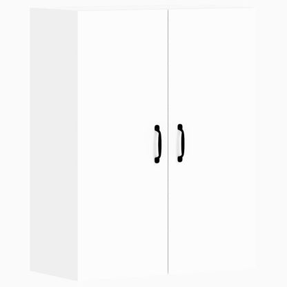 Wall Mounted Cabinets 2 pcs Engineered Wood Metal Black White