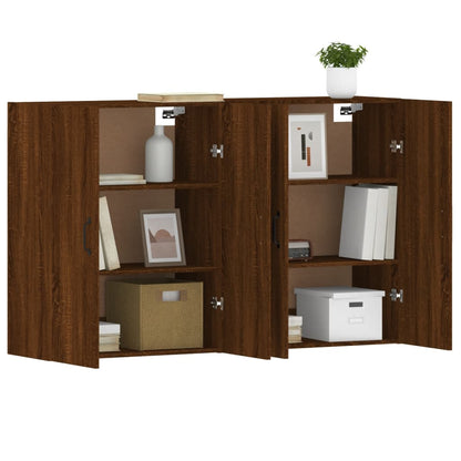 vidaXL Wall Mounted Cabinets 2 pcs Brown Oak Engineered Wood