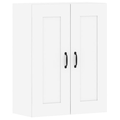 Wall Mounted Cabinets 2 pcs Engineered Wood Metal Black White