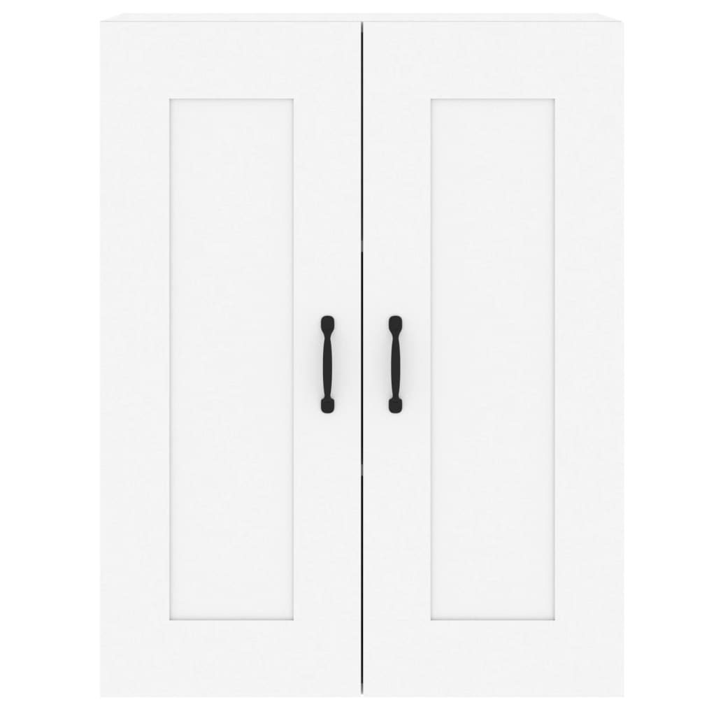 Wall Mounted Cabinets 2 pcs Engineered Wood Metal Black White
