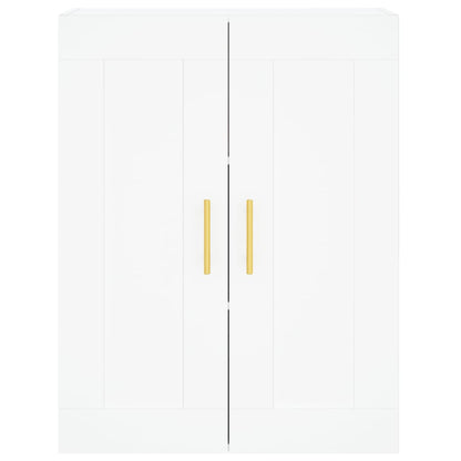 Wall Mounted Cabinets 2 pcs Engineered Wood Tube Gold White