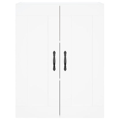 Wall Mounted Cabinets 2 pcs Engineered Wood Leaf Black White