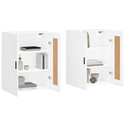 vidaXL Wall Mounted Cabinets 2 pcs High Gloss White Engineered Wood