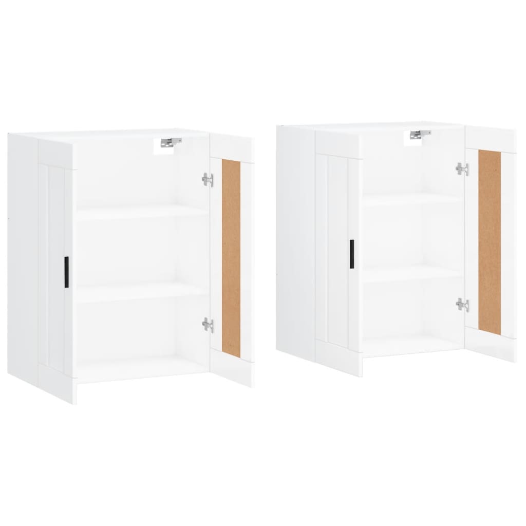 vidaXL Wall Mounted Cabinets 2 pcs High Gloss White Engineered Wood