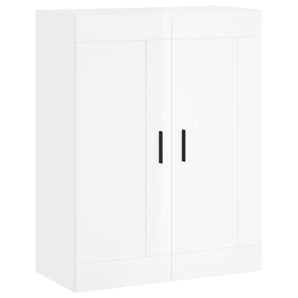 vidaXL Wall Mounted Cabinets 2 pcs High Gloss White Engineered Wood