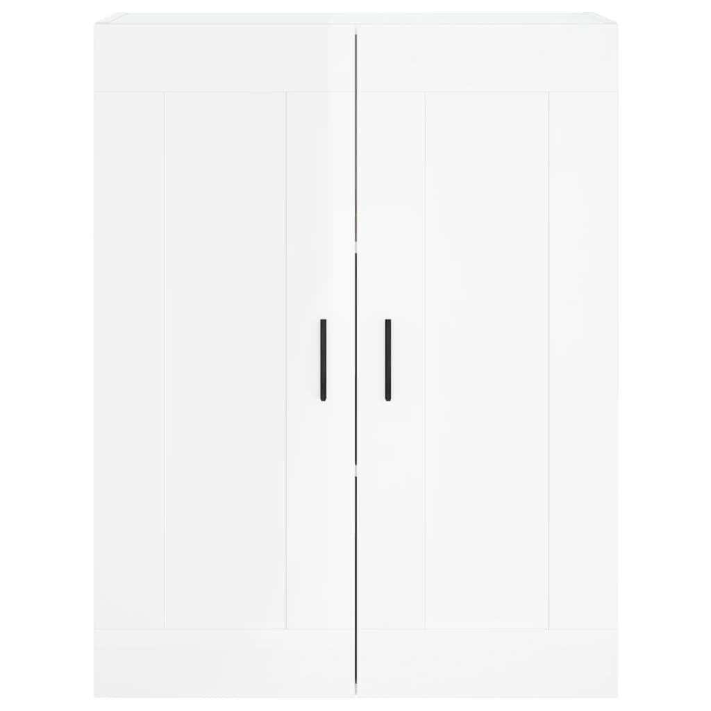 vidaXL Wall Mounted Cabinets 2 pcs High Gloss White Engineered Wood