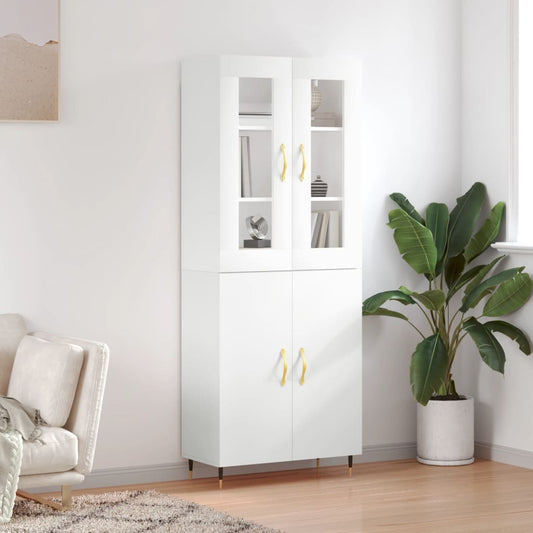 vidaXL Highboard White 69.5x34x180 cm Engineered Wood