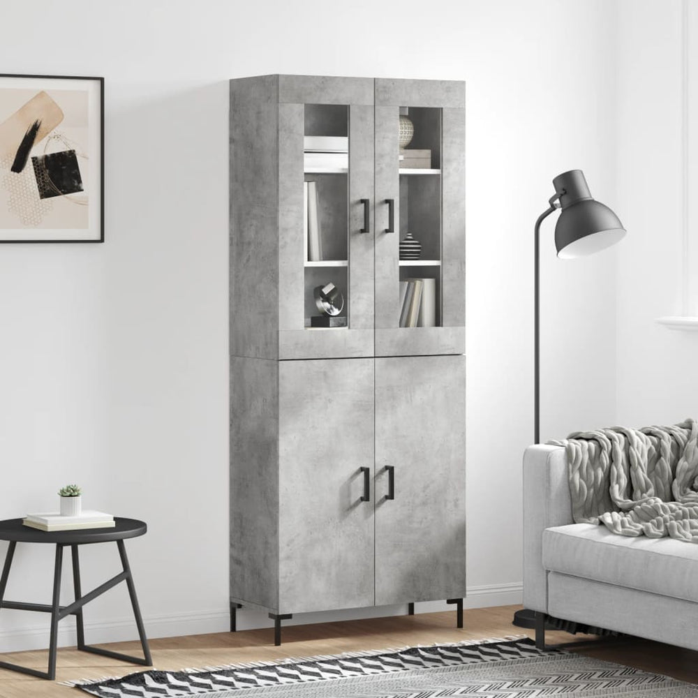 vidaXL Highboard 69.5x34x180 cm Engineered Wood 2 Doors