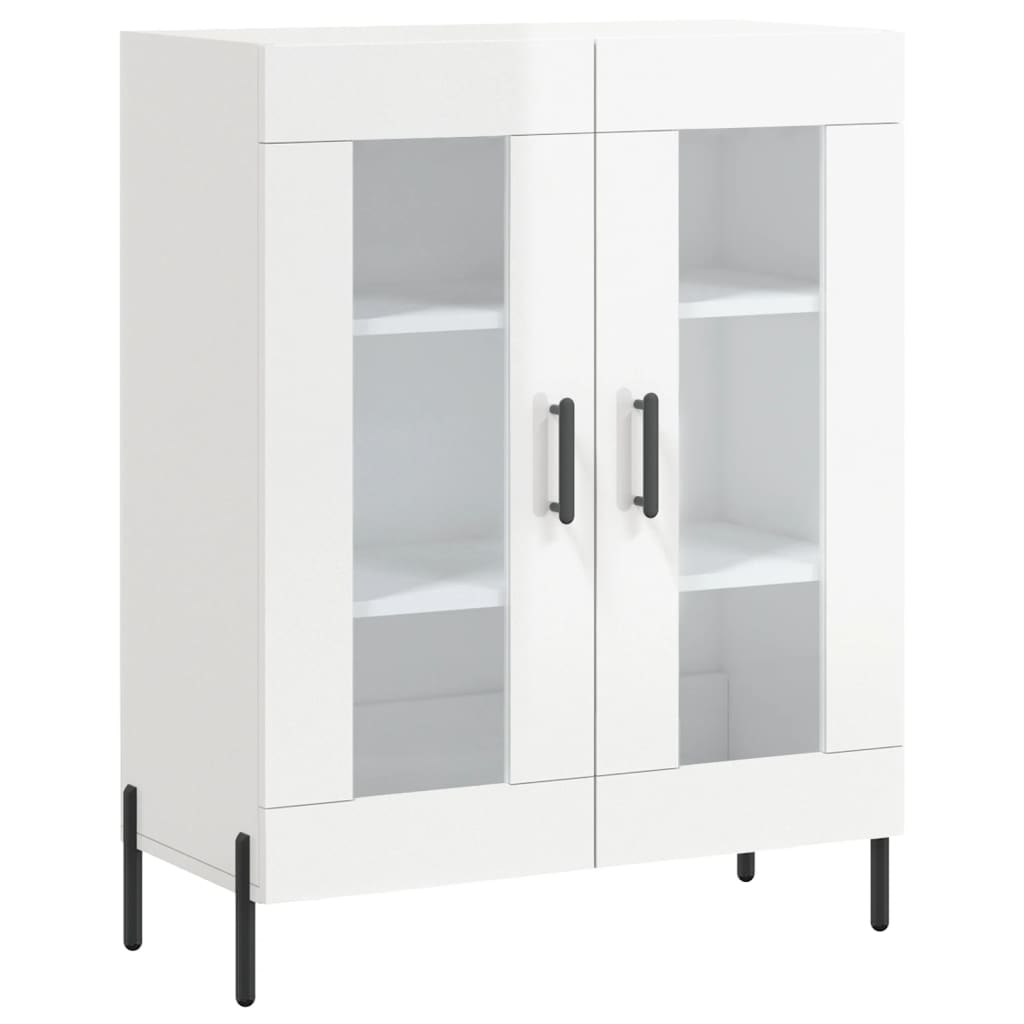 vidaXL Highboard High Gloss White 69.5x34x180 cm Engineered Wood