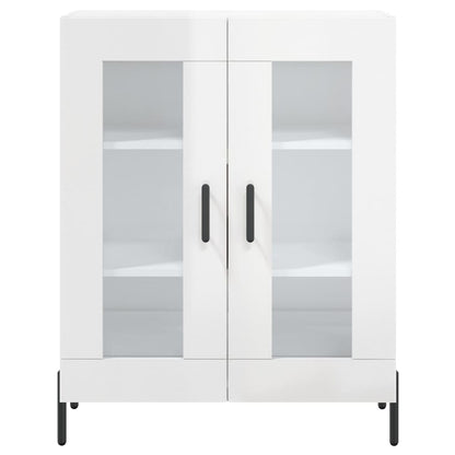 vidaXL Highboard High Gloss White 69.5x34x180 cm Engineered Wood