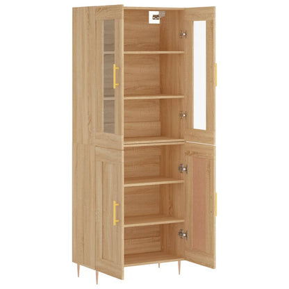 Highboard 69.5x34x180 cm Engineered Wood 2 Wood Doors Sonoma oak