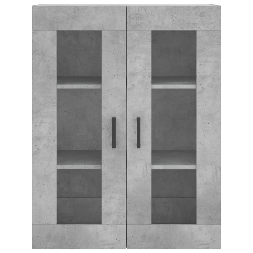 Highboard 69.5x34x180 cm Engineered Wood 3 Shelves Concrete grey