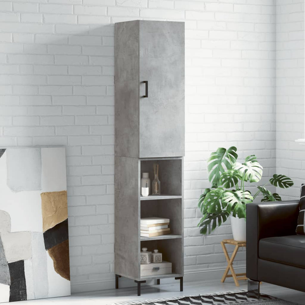 vidaXL Highboard 34.5x34x180 cm Engineered Wood 3 Shelves