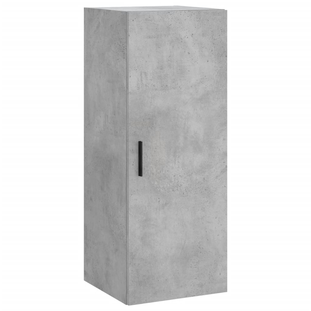 Highboard 34.5x34x180 cm Engineered Wood 3 Shelves Concrete grey