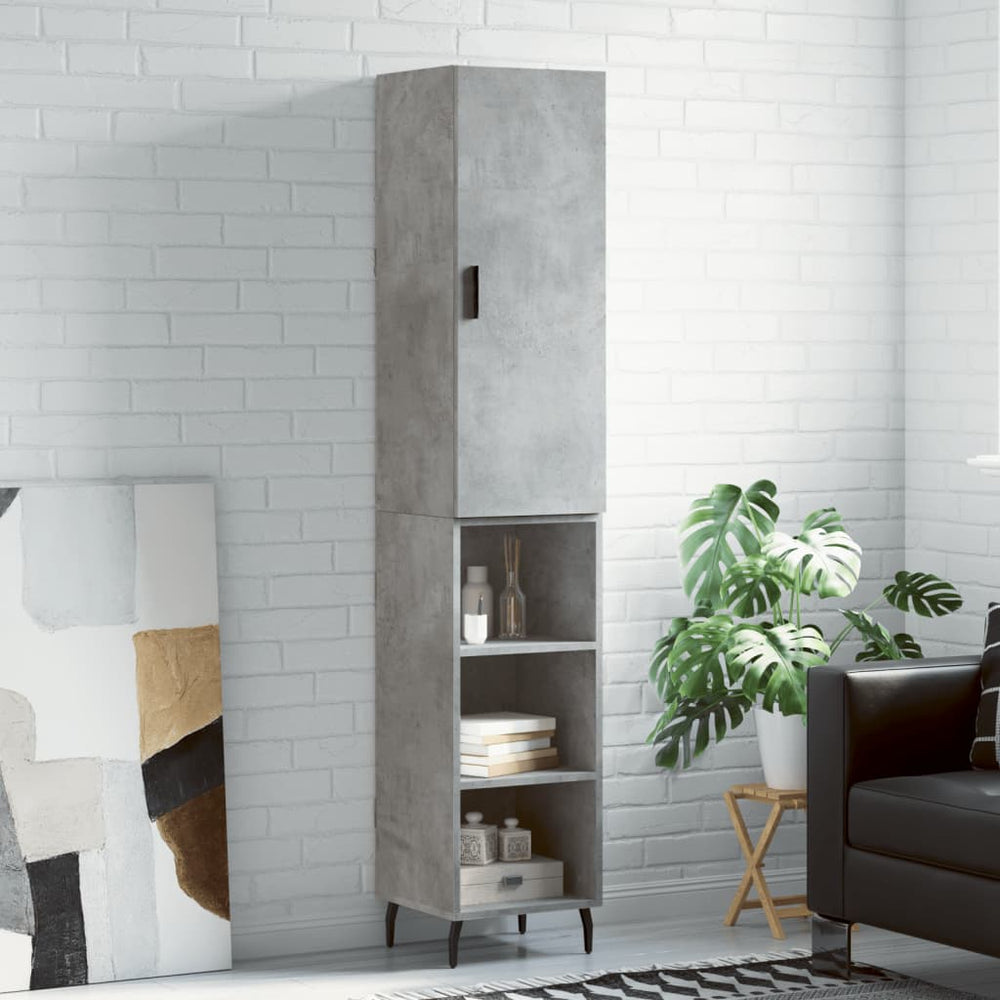 vidaXL Highboard 34.5x34x180 cm Engineered Wood 3 Shelves