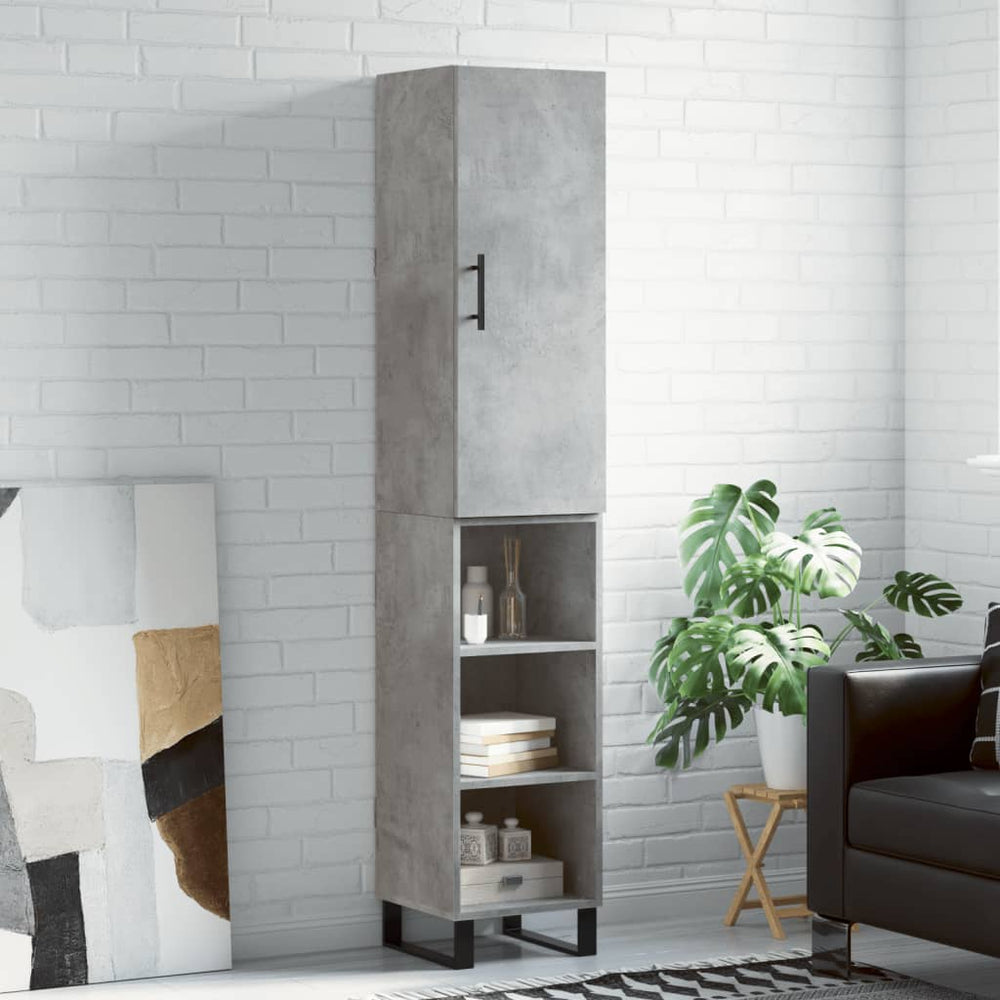 vidaXL Highboard 34.5x34x180 cm Engineered Wood 3 Shelves