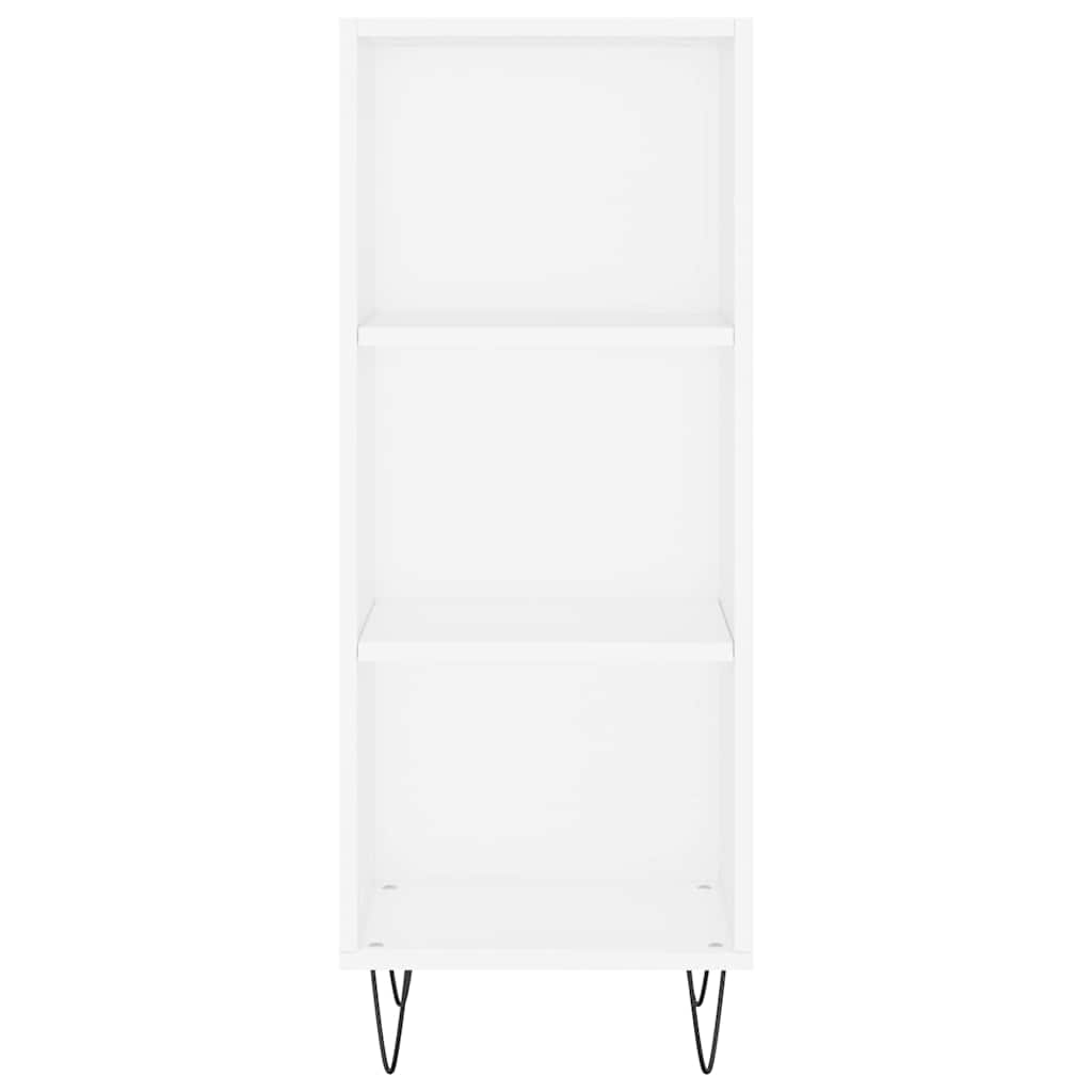 Highboard 34.5x34x180 cm Engineered Wood 3 Shelves White
