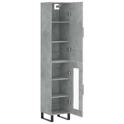 vidaXL Highboard Concrete Grey 34,5x34x180 cm Engineered Wood 3