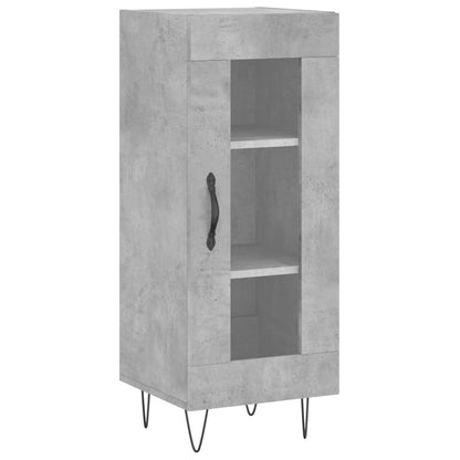 Highboard 34.5x34x180 cm Engineered Wood 1 Glass Door Concrete grey
