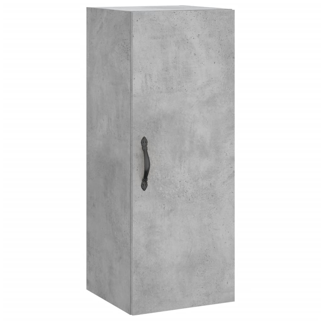 Highboard 34.5x34x180 cm Engineered Wood 1 Glass Door Concrete grey