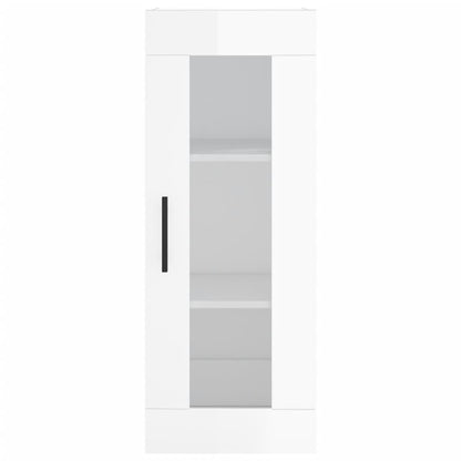 vidaXL Highboard High Gloss White 34.5x34x180 cm Engineered Wood