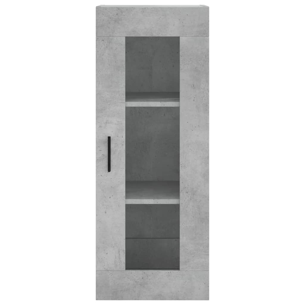Highboard 34.5x34x180 cm Engineered Wood 3 Shelves Concrete grey