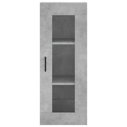 Highboard 34.5x34x180 cm Engineered Wood 1 Glass Door Concrete grey