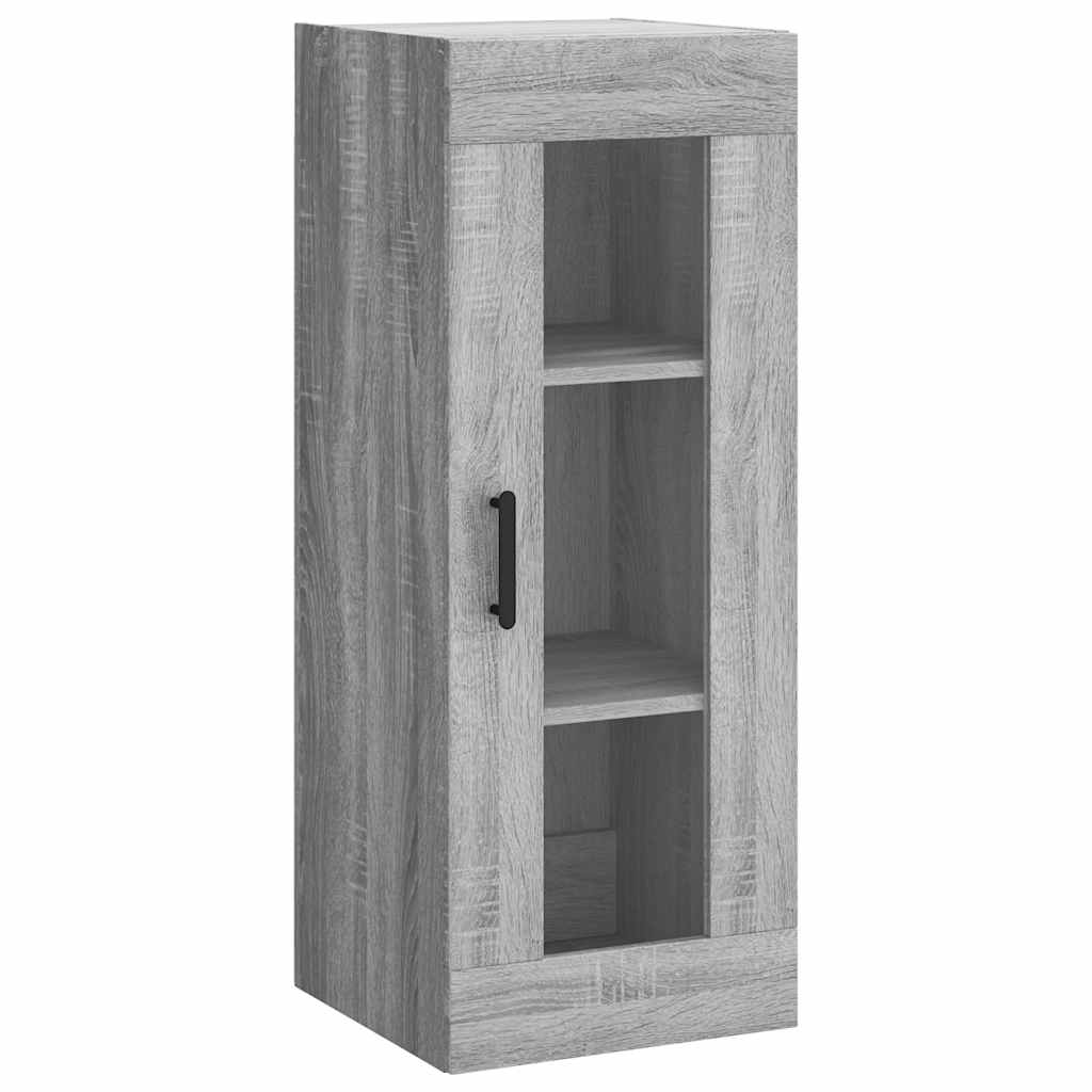 Highboard 34.5x34x180 cm Engineered Wood 1 Wood Door Grey sonoma