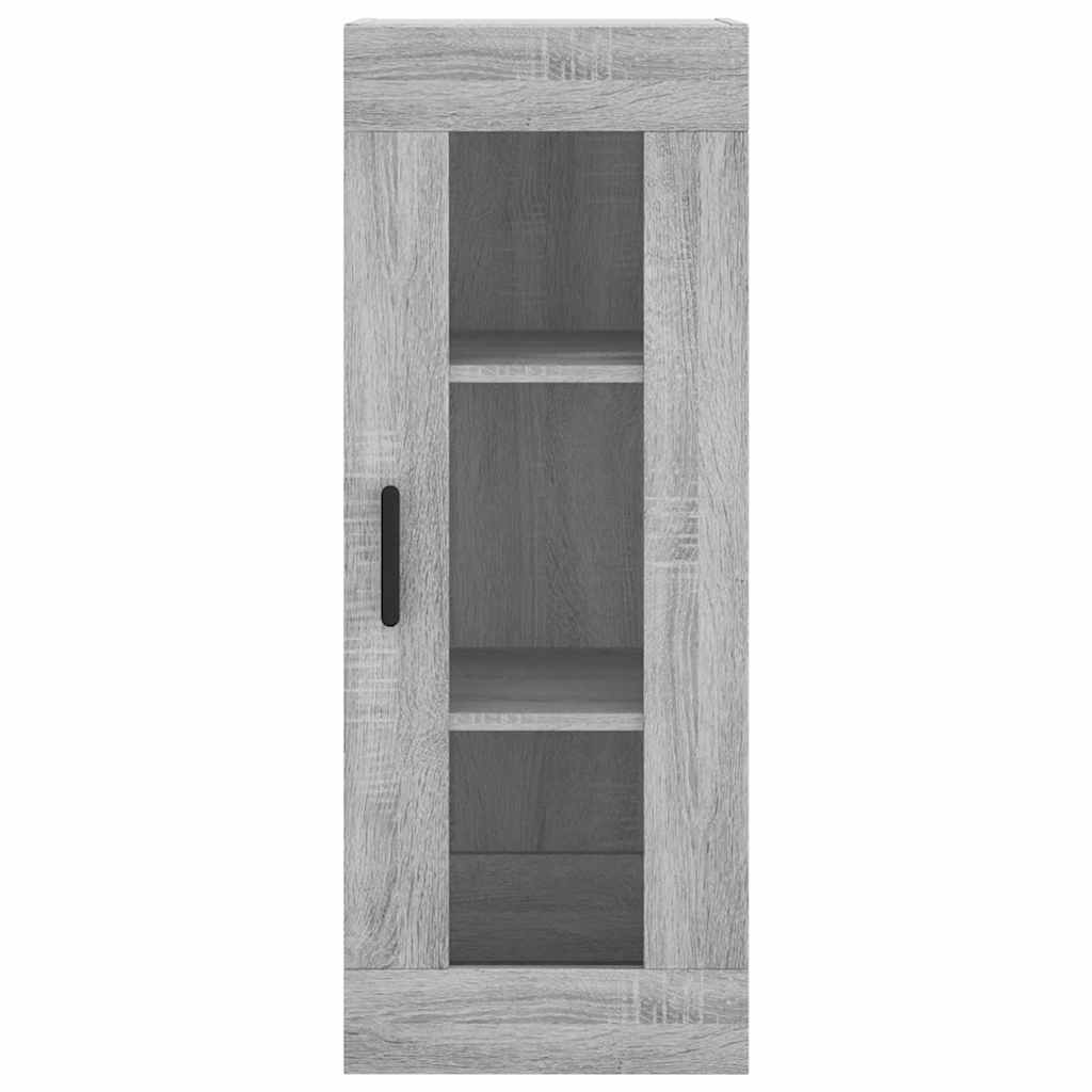 Highboard 34.5x34x180 cm Engineered Wood 1 Wood Door Grey sonoma