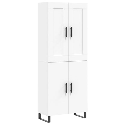 Highboard 69.5x34x180 cm Engineered Wood 2 Doors White