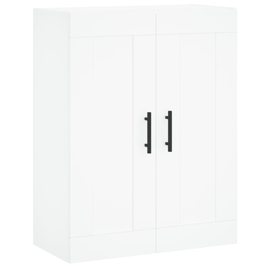 Highboard 69.5x34x180 cm Engineered Wood 2 Glass Doors White
