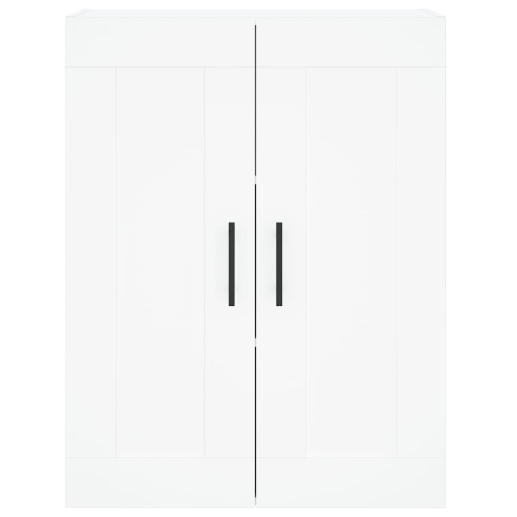 Highboard 69.5x34x180 cm Engineered Wood 2 Glass Doors White