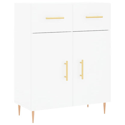 Highboard 69.5x34x180 cm Engineered Wood 2 Doors 2 Drawers White