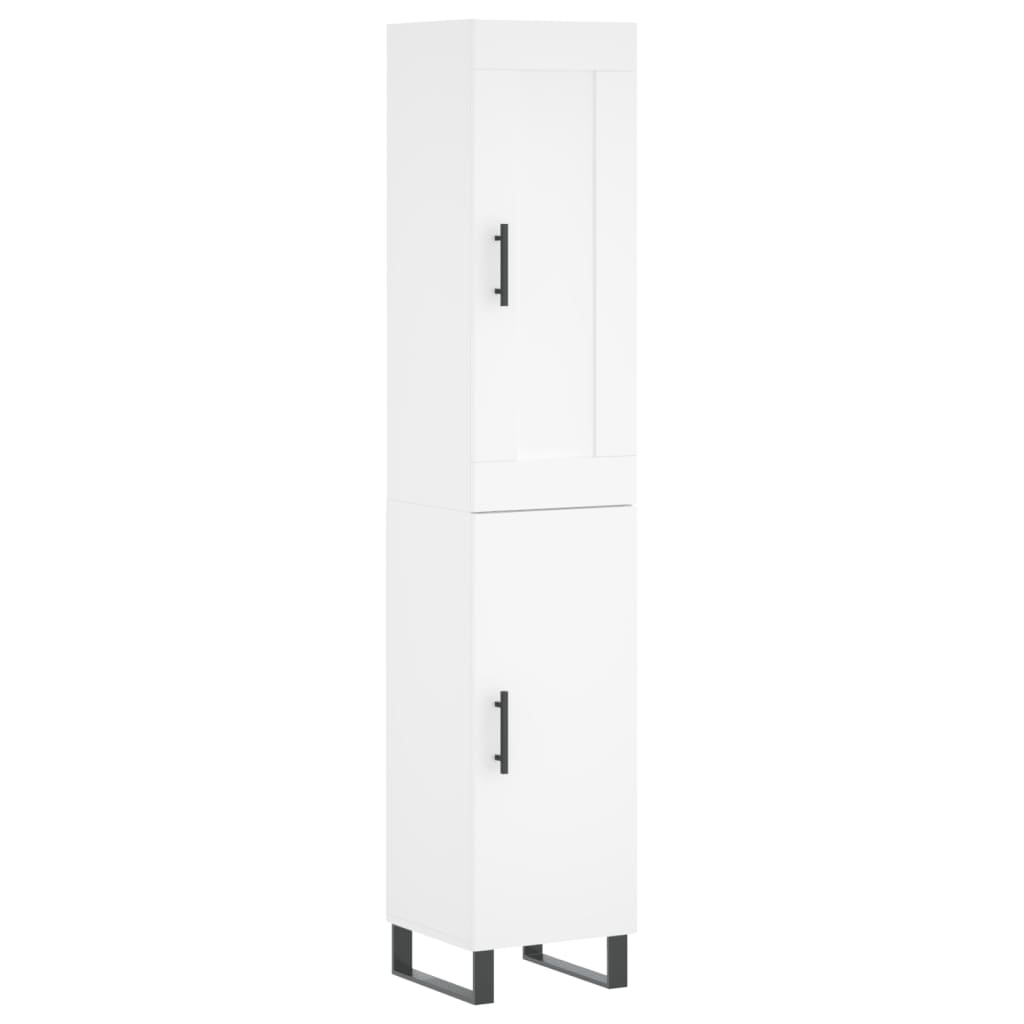 vidaXL Highboard White 34.5x34x180 cm Engineered Wood