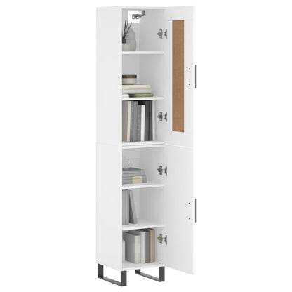 vidaXL Highboard White 34.5x34x180 cm Engineered Wood