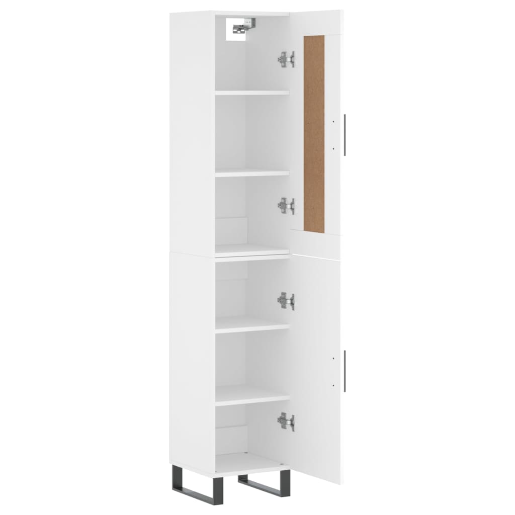 vidaXL Highboard White 34.5x34x180 cm Engineered Wood