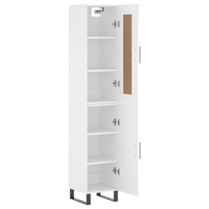 vidaXL Highboard White 34.5x34x180 cm Engineered Wood