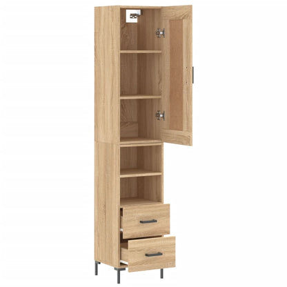 vidaXL Highboard Sonoma Oak 34.5x34x180 cm Engineered Wood