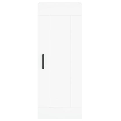 Highboard 34.5x34x180 cm Engineered Wood 3 Shelves White