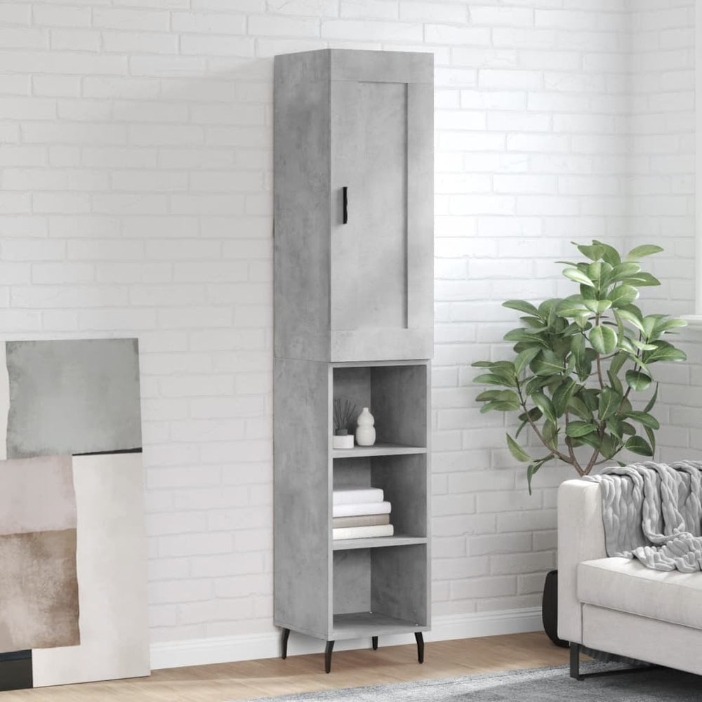 vidaXL Highboard 34.5x34x180 cm Engineered Wood 3 Shelves