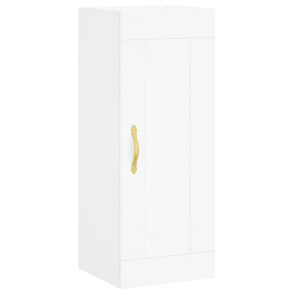 Highboard 34.5x34x180 cm Engineered Wood 1 Glass Door White