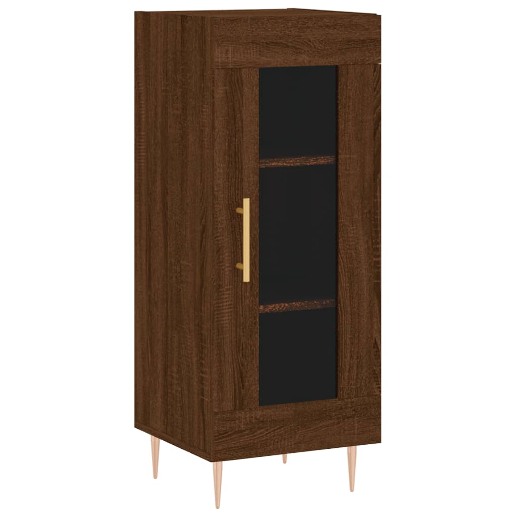 vidaXL Highboard Brown Oak 34.5x34x180 cm Engineered Wood