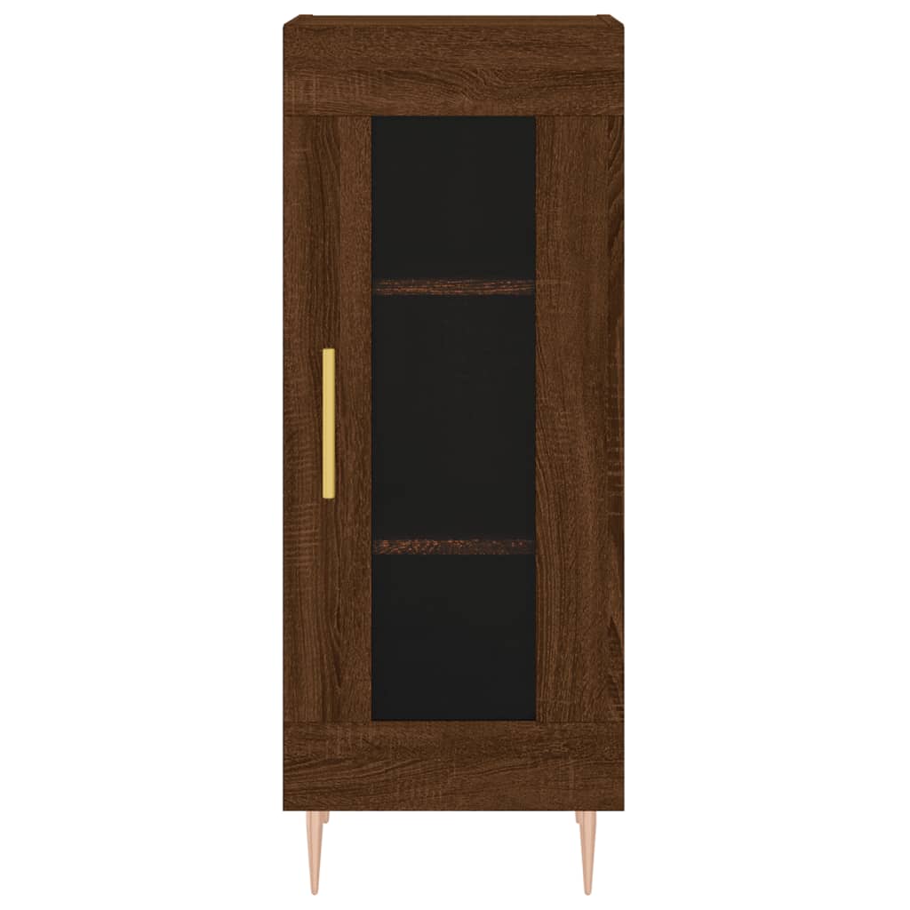 vidaXL Highboard Brown Oak 34.5x34x180 cm Engineered Wood