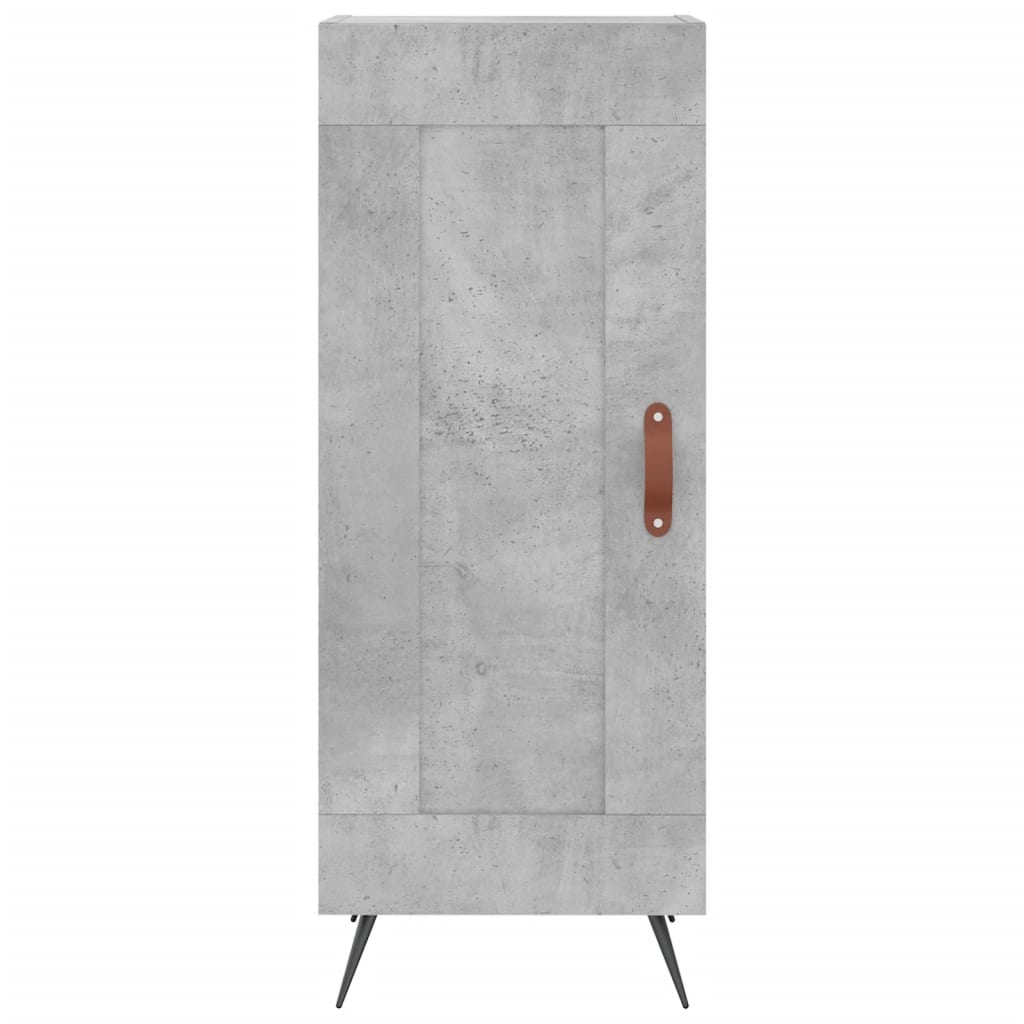 Highboard 34.5x34x180 cm Engineered Wood 1 Wood Door Concrete grey