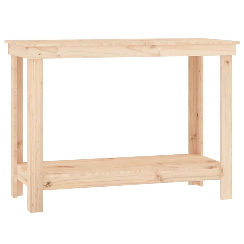 Work Bench Solid Wood Pine Natural 110 x 50 x 80 cm