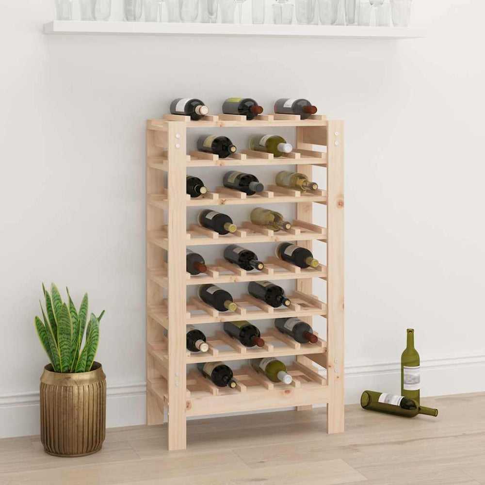 vidaXL Wine Rack 61.5x30x82 cm Solid Wood Pine