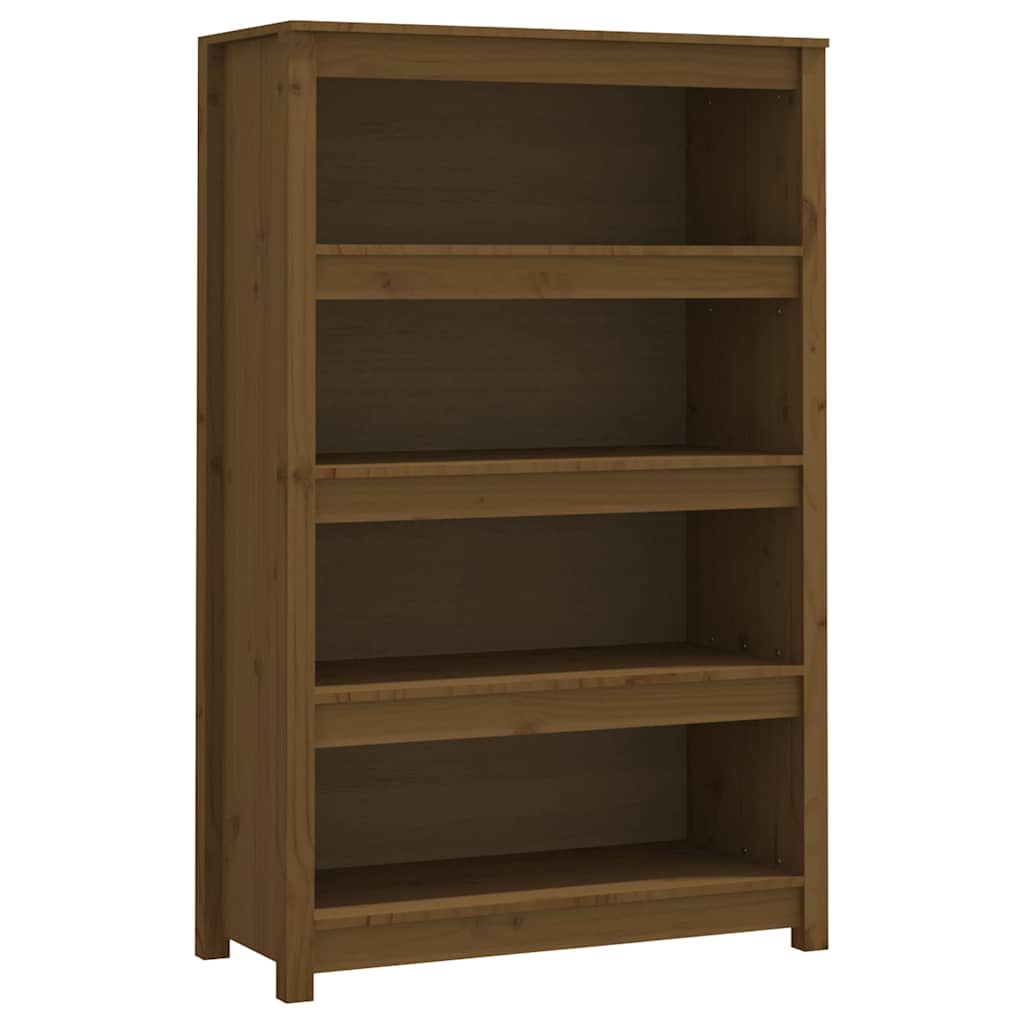Book Cabinet 80x35x97 cm Solid Wood Pine Honey brown 126 cm
