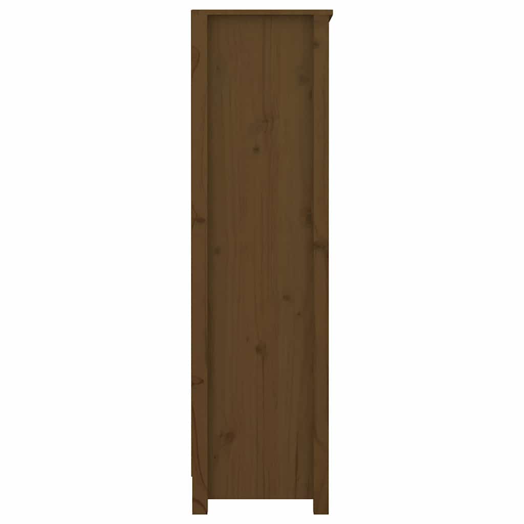 Book Cabinet 80x35x97 cm Solid Wood Pine Honey brown 126 cm