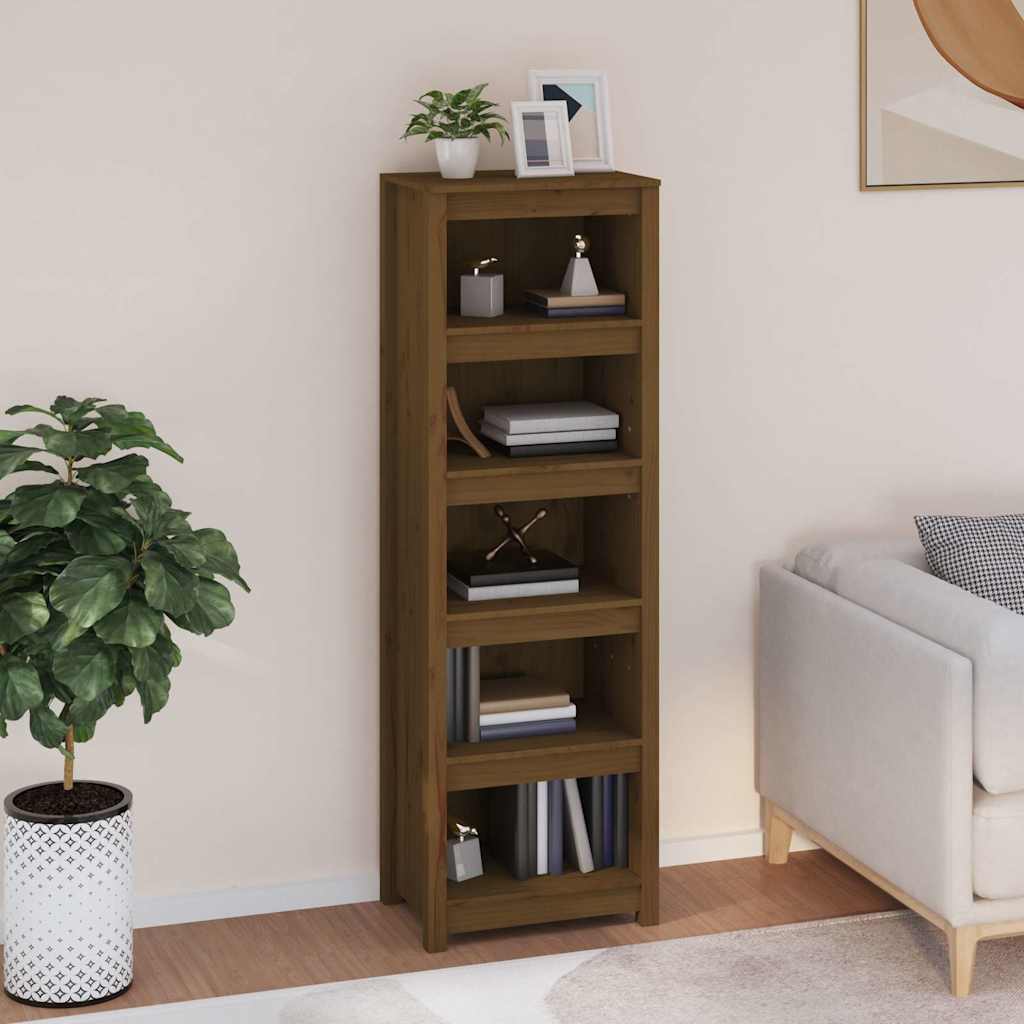 Book Cabinet 50x35x154 cm Solid Wood Pine Honey brown 154 cm